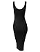 Doublju Fitted Stretchy Cotton Tank Midi Dress For Women