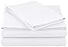 Amazon Basics Lightweight Super Soft Easy Care Microfiber 3-Piece Bed Sheet Set with 14-Inch Deep Pockets, Twin, Bright White, Solid