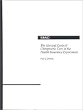 Image de The Use and Costs of Chiropractic Care in the Health Insurance Experiment/MR-401