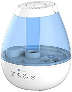Tekjoy PREMIUM COOL MIST HUMIDIFIER – 2.5 LITER TANK – LARGE ROOMS-with Whisper-Quiet Operation, Automatic Shut-Off, and 9 Night Fancy Light Function