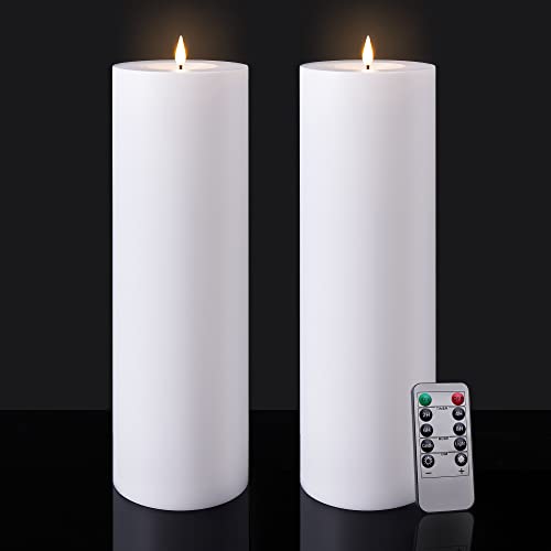 Mua Large Flameless LED Candles Outdoor 12" x 4" Battery Operated