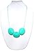 Peacemaker Jewelry Tri-Stone Silicone Teething Necklace (Turquoise)