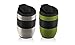 Hamilton Beach Compact espresso Travel Mug, 8oz, 2 Pack Set, Stainless Steel/Green