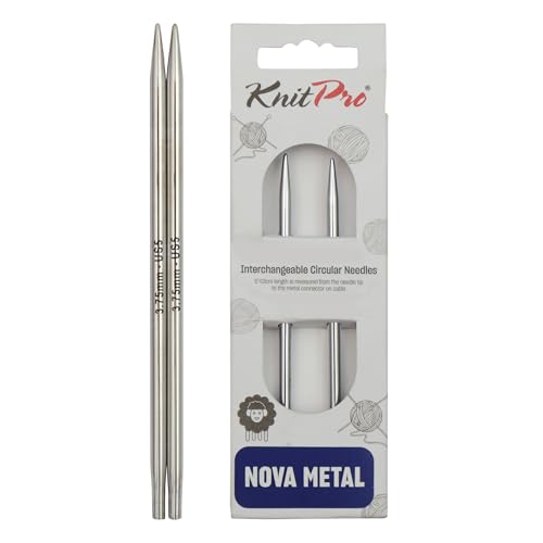 Knit PRO - Punte intercambiabili per Ferro Circolare, 3,75 mm 100 mm, 1 Coppia, in Metallo