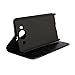 Compatible with Microsoft Lumia 950 Case,iCoverCase Genuine Leather Wallet Case [Slim Fit] Folio Book Design with Stand and Card Slots Flip Case Cover for Lumia 950 5.2 inch(Black)