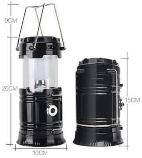 KAESER WILDERNESS SUPPLY Pack of 2 LED Solar Lanterns Emergency Flashlight Rechargeable Outdoors Portable Collapsible
