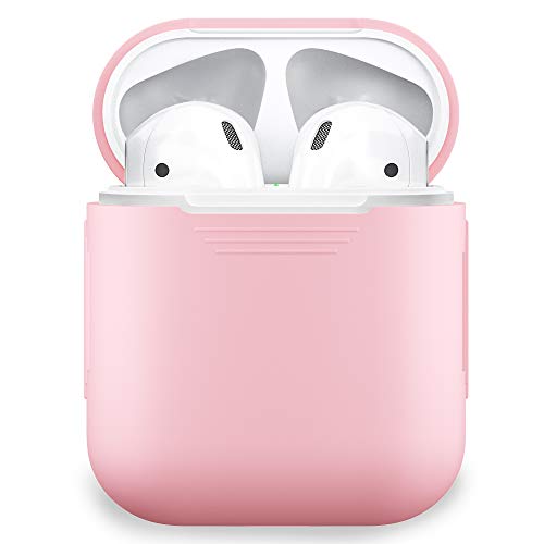 PodSkinz AirPods Case Protective Silicone Cover and Skin for Apple Airpods Charging Case (Pretty in Pink)