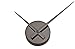 TiiM Simple Elegant Glossy Aluminum Wall Clock, Black