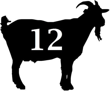Tom The Goat Brady Football #12 Decal Vinyl Sticker Patriots Car Room Design