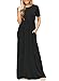 Dearlovers Women's Casual Dresses Short Sleeve V Neck Twist Knot Summer T Shirt Dress Black-z