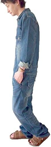 Amazon Co Jp 4401 Th オールインワン ツナギ つなぎ ストレッチ デニム メンズ ユーズド加工 おしゃれ お洒落 作業着 オーバーオール バイク ペインターパンツ Beat Jive 服 ファッション小物