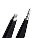 Tweezers for Ingrown Hair, ETEREAUTY Precision Slant Tweezers and Pointed Eyebrows Tweezer Set Stainless Steel Eyebrow Plucking 2 Pieces