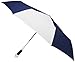 Totes Folding Golf Umbrella Water Repellant, Auto Open/Close, UV Sun Protection, 54-Inch, Navy/White