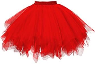 GOOBGSMusever 1950s Vintage Ballet Bubble Skirt Tulle Petticoat Puffy Tutu