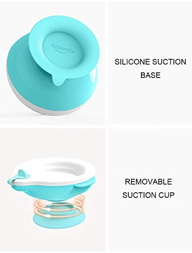 Kidsmile Toddler Warming Feeding Bowls Silicone Suction Dishes with Baby, Ground Gloves - Thumbnail 4