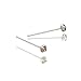 L & L Nation Peach Cz 925 Sterling Silver Nose Ring 1.2mm Prong Setting Straight Ended 10 Pcs Lot