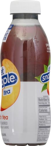 SNAPPLE ZERO SUGAR PEACH TEA, 16 FL OZ RECYCLED PLASTIC BOTTLE
