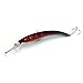 Maoko 10pcs Plastic Minnow Fishing Lures Baits Deep Diver Sinking Bass Crankbaits with 3d Eyes Two VMC Treble Hooks 6.1