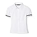 French Toast Big Girls' Short Sleeve Ribbon Bow Blouse, White, 10