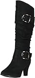 Anna Nb200-04 Women's Winkle Shaft Chunky Heel Boots