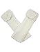 Dahlia Women's Fingerless Arm Warmers Gloves - Flower Pearl Short