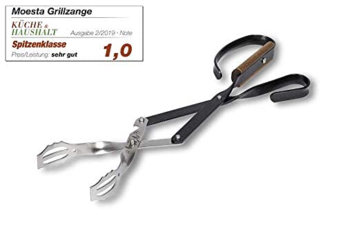 MOESTA-BBQ 10504 Grillzange V-Tong 43 cm lang - Servierzange mit Holzgriff - Multifunktionale Fleischzange mit Flaschenöffner 2