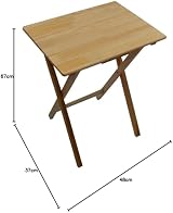 Home Vida Folding Wooden TV Dinner Laptop Snack Table Natural Pine Wood view 3