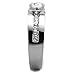 Marimor Jewelry Men's 1.75 Carat Round Cut Cubic Zirconia, Silver Stainless Steel Ring Size 10