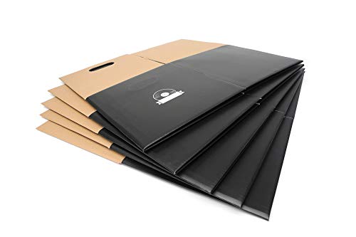 Big Fudge Record Cube! Vinyl Record Storage Holder - Set of 5 Boxes for Beloved Vinyls with Blank Labels to Keep Track of Albums Inside - Keeps Up to 350 LP Records Safe! Record Album Storage