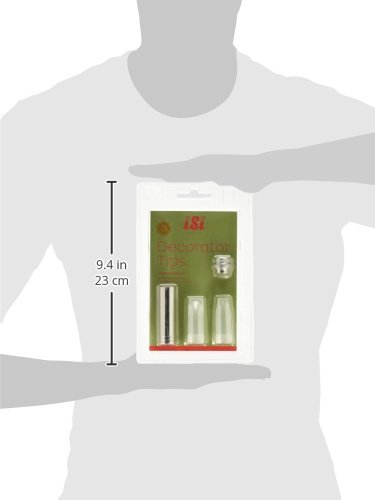 iSi North America 2715 Decorator Tips with Adaptor for Gourmet Whips, Set of 3