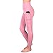 SUPSOO Sports Tights for Women,High Waist Yoga Pants Power Stretch Leggings for Yoga, Running and Kinds of Fitness(Pink)