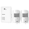 Driveway Alarm, 1byone Home Security Alert System with 36 Melodies, 1 Plug-in Receiver and 2 Weatherproof PIR Motion…