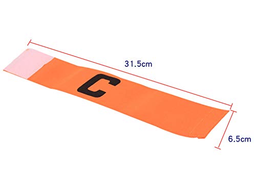 MioCloth Soccer Captain Badge Armband Football Basketball Team Sport Adult Youth Adjustable College School Athletic Player Arm Bands Sleeve Accessory Orange - Thumbnail 3
