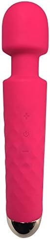 Wand Massager, CulturesIn Waterproof 25X Multi-Speed Power USB Rechargeable Therapeutic Medical Silicone Vibrator Wand Massager for Muscle Aches and Sports Recovery (pink)