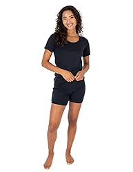 Leveret Women Shorts 2 Piece Pajama Navy Large