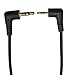 CERRXIAN 90 Degree Right Angle 3.5mm Male to 2.5mm Male 3 Pole Black Coiled AUX Audio Cable