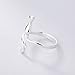Qiandi 925 Sterling Silver Lovely Cat Animal Open Ring for Women Girls Pet Lover Gift Charm