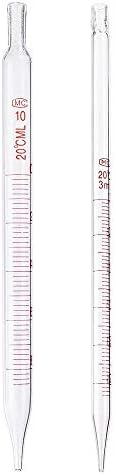Rtyrytiiu Glass Short Pipette With Scale And Bubble Lab Glassware Kit - 10ml 1/2/3/5/10ml Laboratory equipment (Size : 3ml)