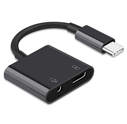 ZENVAN 2 in 1 USB-C Adapter, Best Type-c Converter for Charger and 3.5 mm Headphones for Google Pixel, iPad Pro (2018)/ Nexus/Samsung/Note 8/9/ Moto Z/ Z2 & More (USB-C & 3.5 Audio Adapter – Black)