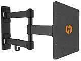 Husky Mounts Most 17 19 20 22 24 27,32 Inch Full Motion TV Wall Mount Articulating Movable Monitor Bracket up to VESA 200X200, 44 Lbs. Fits Some Larger LED LCD Flat Screen with 8"x8" Holes Pattern.
