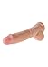 Pipedream King Cock Plus Dual Density Cock Dildo with Balls, Flesh, 10