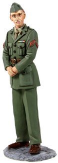 W. Britain 13003 - US Marine in Green Winter Service Dress, WWII
