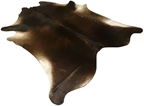 Narbonne Leather Co Authentic New Cowhide rug - beautiful black and brown - 3,33 m2-218 x 186 cm - luxurious soft natural cow hide