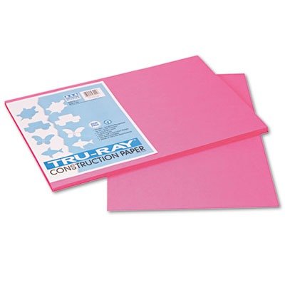 Pacon - Tru-Ray Construction Paper - 12" x 18" - Shocking Pink