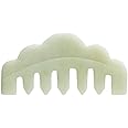 Mount Lai Hand-Carved Natural Jade Massaging Gua Sha Scalp Comb, Gua Sha Jade Comb Scalp Massager and GuaSha Scraping Tool, Balances and Cools, Promotes Relaxation and Blood Circulation