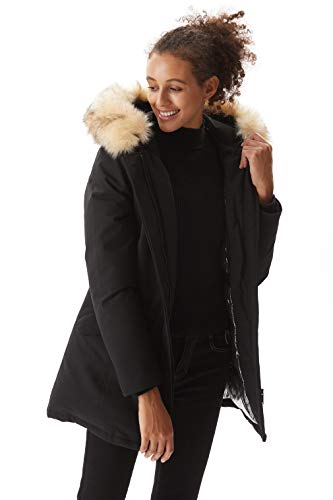 Molemsx Women's Thickened Down Jacket Warm Parka Down Coat with Fur Hood Puffer Jacket