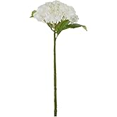 White Hydrangea Stems – Pack of 3 – by Alice Lane Home Collection – Silk Flowers – Full Hydrangea Flowers Artificial with Ste