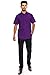 Men's Regular-Fit Solid Color Short Sleeve Dress Shirt, Purple Shirts (2XL)