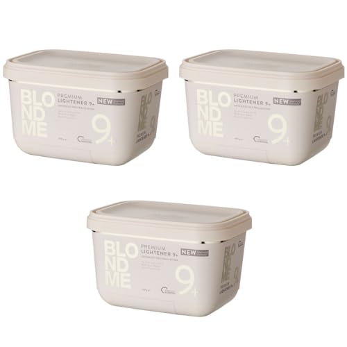 Schwarzkopf Professional - Blond Me Ppl9+ Premium Aufheller Pulver 450 g Lightener 9+ – 3er Pack