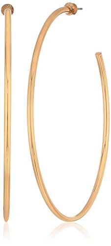 Pendientes colgantes tipo argolla en tono rosa de Steve Madden